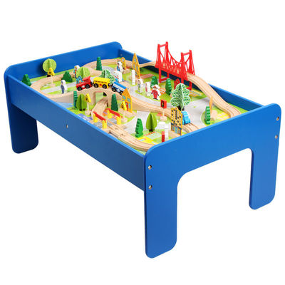 Construtor Wooden Board Game de Mini Wooden 88pcs City Road