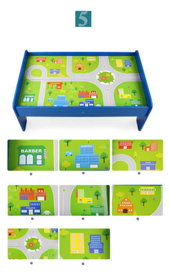 Construtor Wooden Board Game de Mini Wooden 88pcs City Road