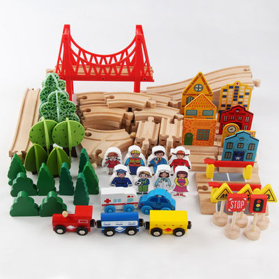 Construtor Wooden Board Game de Mini Wooden 88pcs City Road