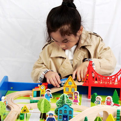 Construtor Wooden Board Game de Mini Wooden 88pcs City Road