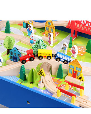 Construtor Wooden Board Game de Mini Wooden 88pcs City Road
