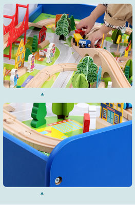 Construtor Wooden Board Game de Mini Wooden 88pcs City Road