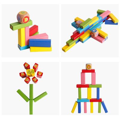 jogos de mesa 54pcs altos empilhados de madeira Nontoxic