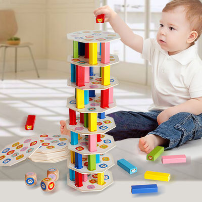 jogos de mesa 54pcs altos empilhados de madeira Nontoxic