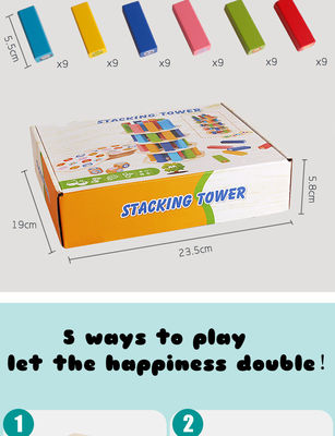 jogos de mesa 54pcs altos empilhados de madeira Nontoxic