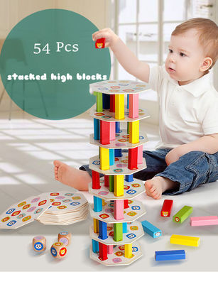 jogos de mesa 54pcs altos empilhados de madeira Nontoxic