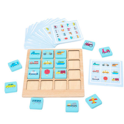 Jogo de mesa de madeira do enigma do Montessori das crianças do ODM