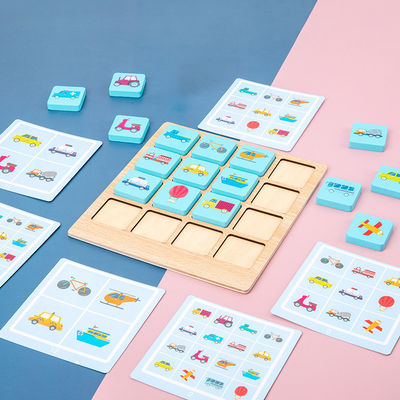 Jogo de mesa de madeira do enigma do Montessori das crianças do ODM
