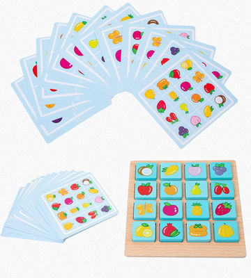 Jogo de mesa de madeira do enigma do Montessori das crianças do ODM
