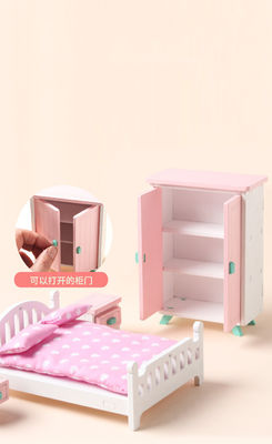 Brinquedos de Mini Montessori Wooden Girls Bedroom sem a rebarba