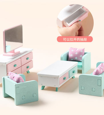 Brinquedos de Mini Montessori Wooden Girls Bedroom sem a rebarba