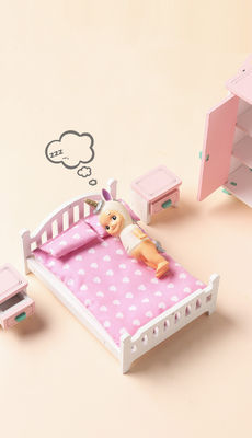 Brinquedos de Mini Montessori Wooden Girls Bedroom sem a rebarba