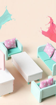 Brinquedos de Mini Montessori Wooden Girls Bedroom sem a rebarba