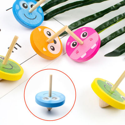 Giroscópio de madeira Toy Wheel For Stress Relieving do arco-íris das crianças