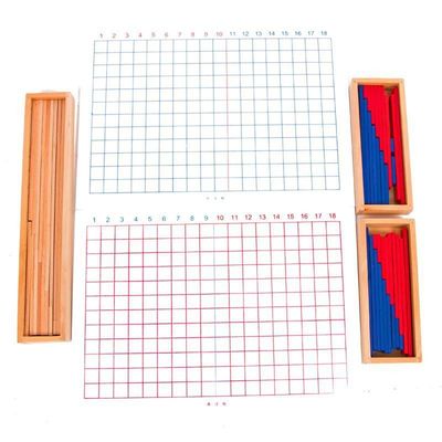 Adição de Montessori e placa de madeira da subtração para o ensino adiantado da matemática