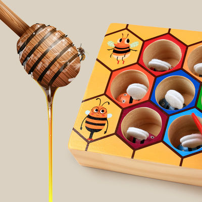 Jogo de madeira da coordenação do olho da mão de Montessori para a educação adiantada das crianças