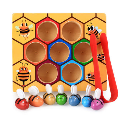 Jogo de madeira da coordenação do olho da mão de Montessori para a educação adiantada das crianças