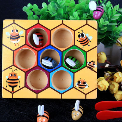 Jogo de madeira da coordenação do olho da mão de Montessori para a educação adiantada das crianças