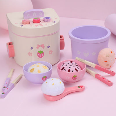 Fogão de arroz de madeira Toy For Kids Early Education