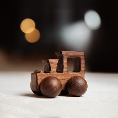 presente Toy Beech Wood Car Educational Montess da noz preta do carro de Toy Maple Car Mahogany Classic dos blocos de apartamentos do bebê 9/Style