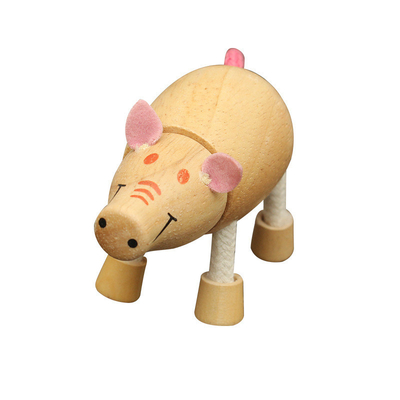 O animal pequeno da simulação de madeira obstrui blocos de apartamentos da infância de Forest Farm Animal Dolls Early