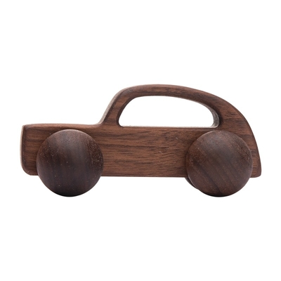 presente Toy Beech Wood Car Educational Montess da noz preta do carro de Toy Maple Car Mahogany Classic dos blocos de apartamentos do bebê 9/Style