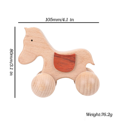 presente Toy Beech Wood Car Educational Montess da noz preta do carro de Toy Maple Car Mahogany Classic dos blocos de apartamentos do bebê 9/Style