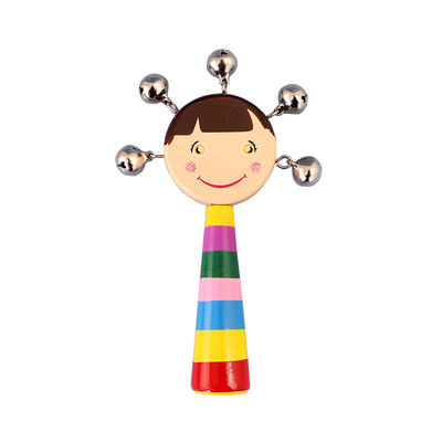 Chocalho de madeira musical Montessori para o bebê dos brinquedos da ucha do bebê educacional