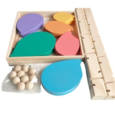 Montessori Toy Blocks Wooden Music Tree educacional com madeira de mármore da inteligência das crianças das crianças do bebê do jogo da trilha da corrida da bola