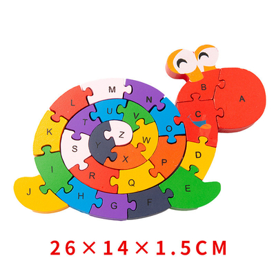 Brinquedos de madeira do bloco de apartamentos para da tartaruga adiantada de Digitas dos caracóis da educação do bebê das crianças crianças de soletração cognitivas