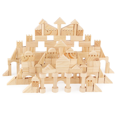 Grões de madeira da educação de Montessori que empilham brinquedos Parenting das crianças da primeira infância das crianças do jardim de infância dos blocos de apartamentos