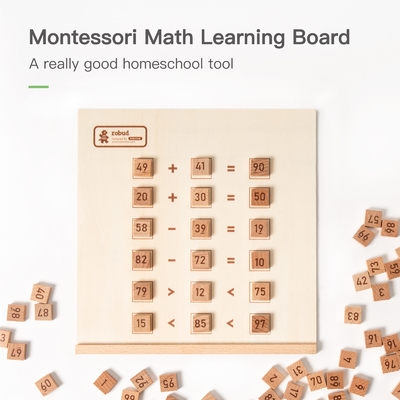 Montessori educacional 	Matemática de madeira Toy For Preschool Counting Number