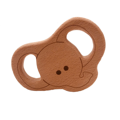 Forma animal de madeira da tartaruga da baleia da coala da tartaruga do produto comestível de Teethers do bebê