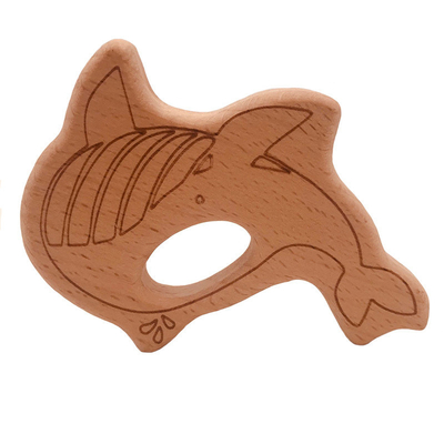 Forma animal de madeira da tartaruga da baleia da coala da tartaruga do produto comestível de Teethers do bebê