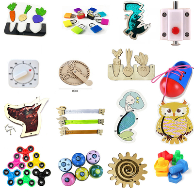 Bebê ocupado do desenvolvimento da inteligência de Chip Skill Training Game Puzzle da madeira das crianças dos brinquedos de Montessori dos acessórios da placa DIY do bebê