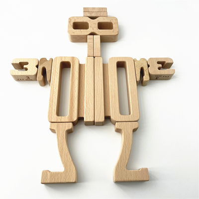 O bloco de madeira Jenga Toy Montessori Educational Natural Wood do equilíbrio do bebê dos brinquedos de Digitas da matemática dos blocos de apartamentos do número brinca FO