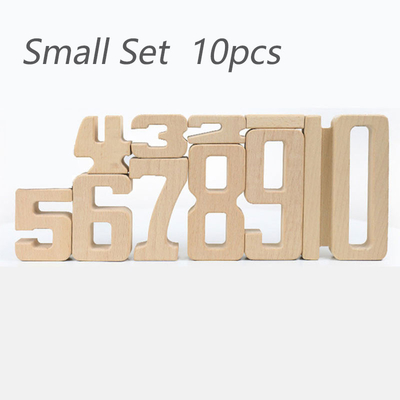 O bloco de madeira Jenga Toy Montessori Educational Natural Wood do equilíbrio do bebê dos brinquedos de Digitas da matemática dos blocos de apartamentos do número brinca FO