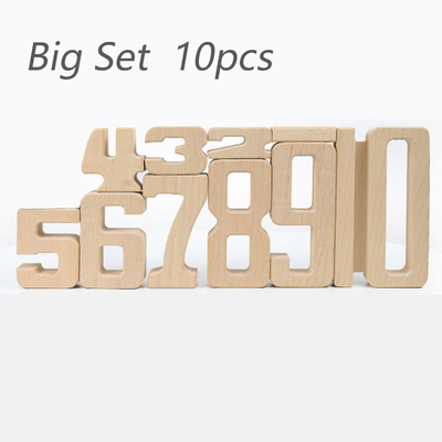 O bloco de madeira Jenga Toy Montessori Educational Natural Wood do equilíbrio do bebê dos brinquedos de Digitas da matemática dos blocos de apartamentos do número brinca FO