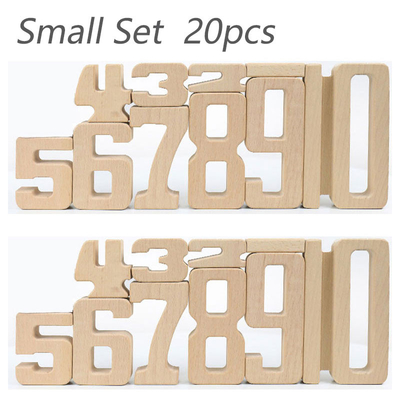 O bloco de madeira Jenga Toy Montessori Educational Natural Wood do equilíbrio do bebê dos brinquedos de Digitas da matemática dos blocos de apartamentos do número brinca FO