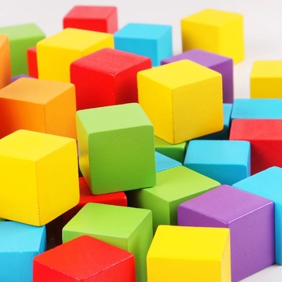 Blocos de apartamentos de madeira coloridos Toy Baby Color dos cubos e brinquedos educacionais de madeira da forma geométrica para Chil