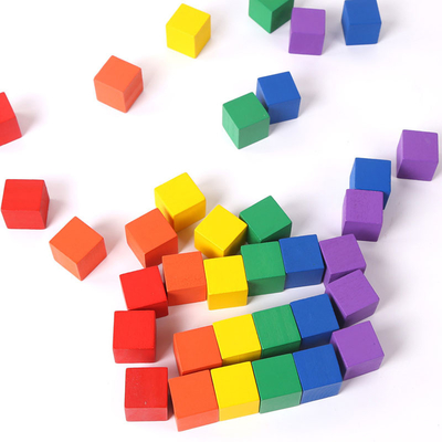 Blocos de apartamentos de madeira coloridos Toy Baby Color dos cubos e brinquedos educacionais de madeira da forma geométrica para Chil