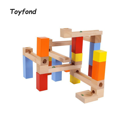 blocos de apartamentos de madeira Toy Educational For Children Kid do mármore 33Pcs