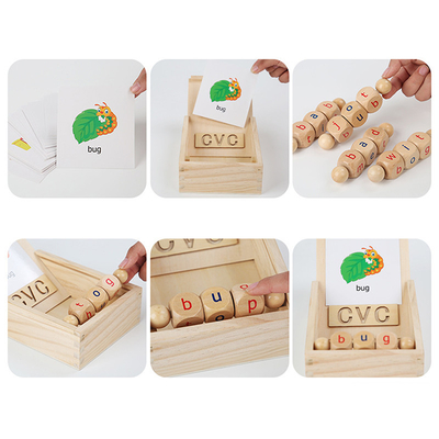 A leitura de madeira de Montessori obstrui a aprendizagem de gerencio de gerencio do alfabeto da letra