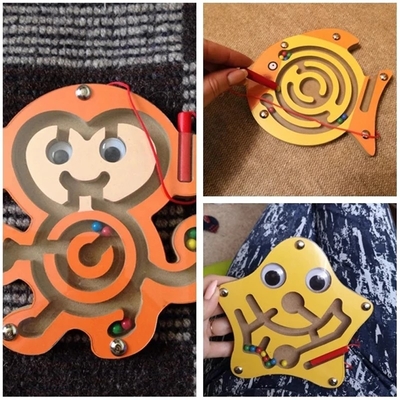 Pescando brinquedos alfanuméricos de madeira do jogo para crianças Montessori cedo educacional