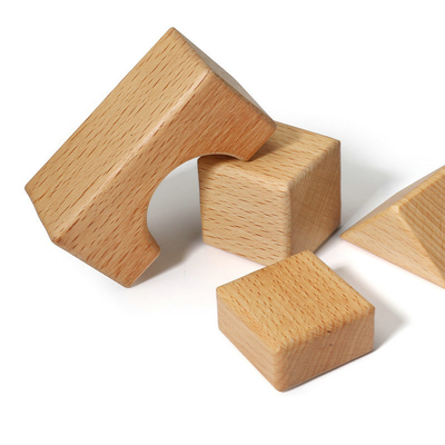 brinquedos de madeira Montessori natural dos blocos de Burlywood da faia 20pcs que aprende a educação