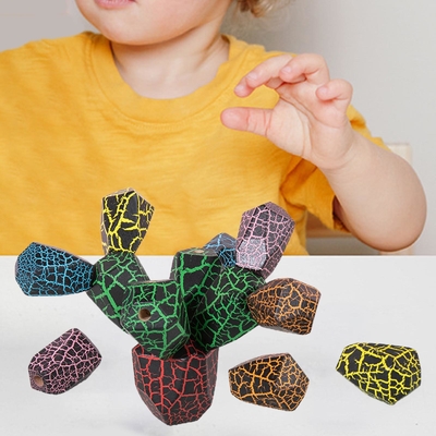 Brinquedos de madeira de equilíbrio do bebê de Montessori do cacto para educacional adiantado