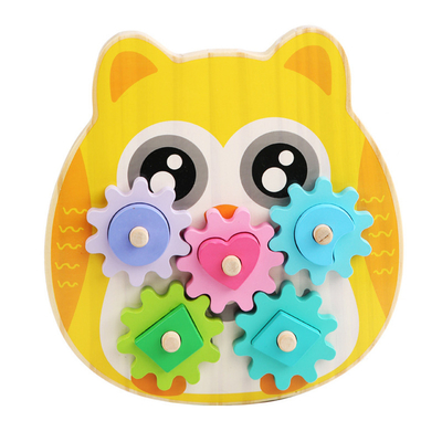 Projeto animal de Owl Gear Block Wood Creative do elefante inteligente