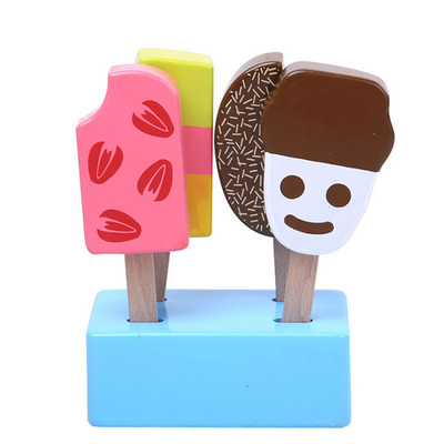 Brinquedos de madeira impressos do gelado 1pc para brinquedos prées-escolar do menino da menina
