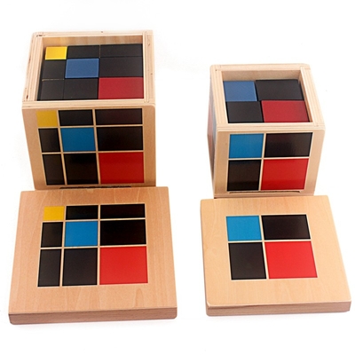 Do cubo Trinomial binário algébrico aritmético do cubo de Montessori brinquedos de madeira