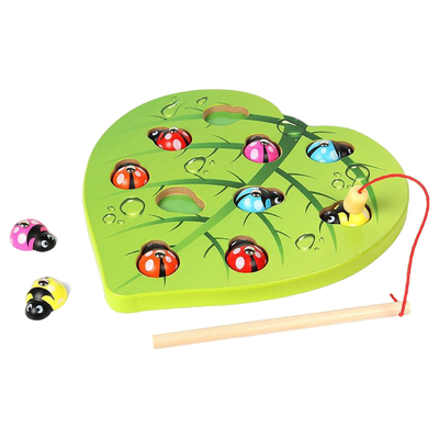 Pesca de jogos magnética de madeira Toy Game Educational das crianças